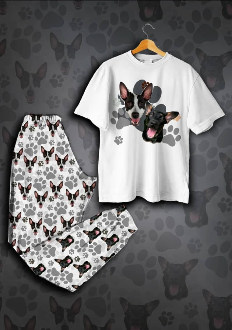Pijama personalizada con foto de mascota, modelo 3