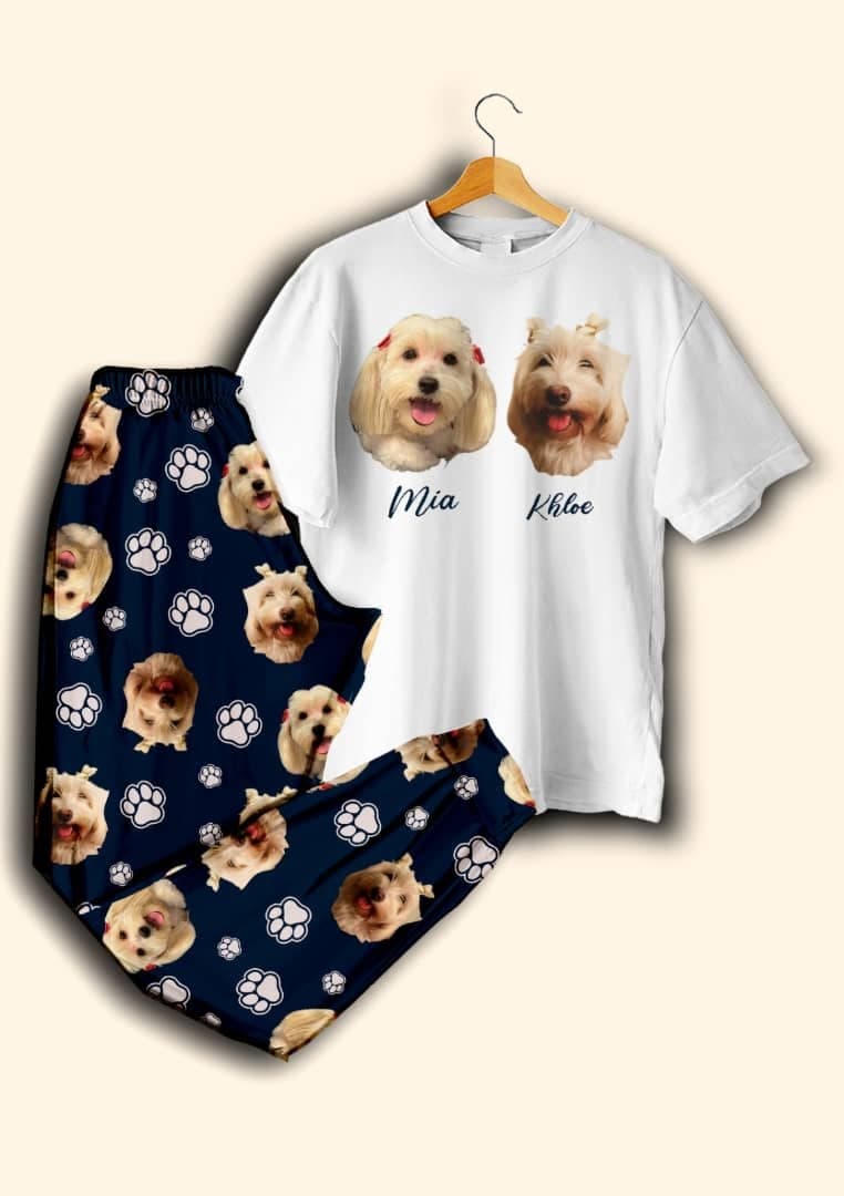 Pijama personalizada con foto de mascota, modelo 9